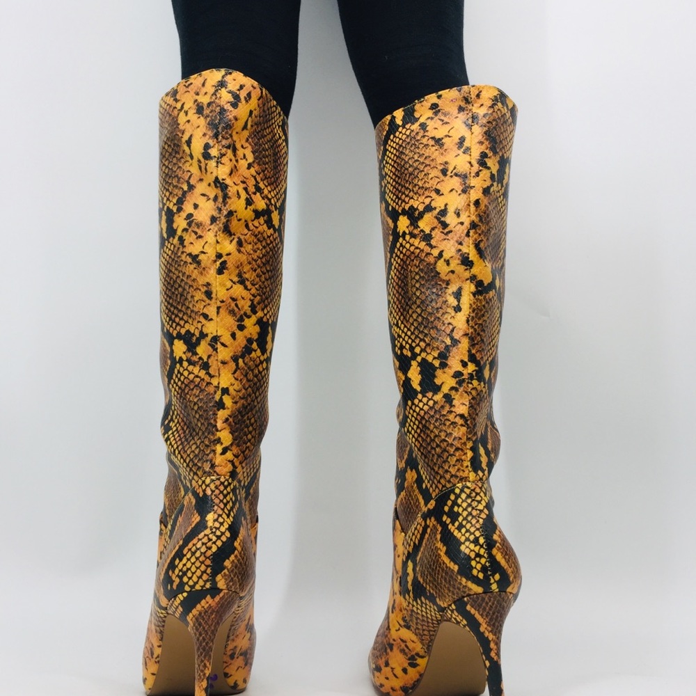 Steve Madden Kinga Snakeskin Knee High Boots - Picture 5 of 7